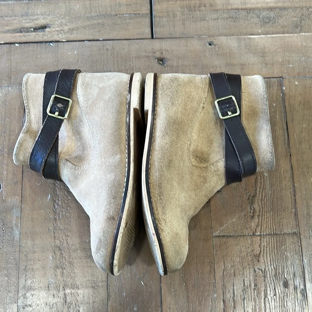 Janie and jack taupe suede boots